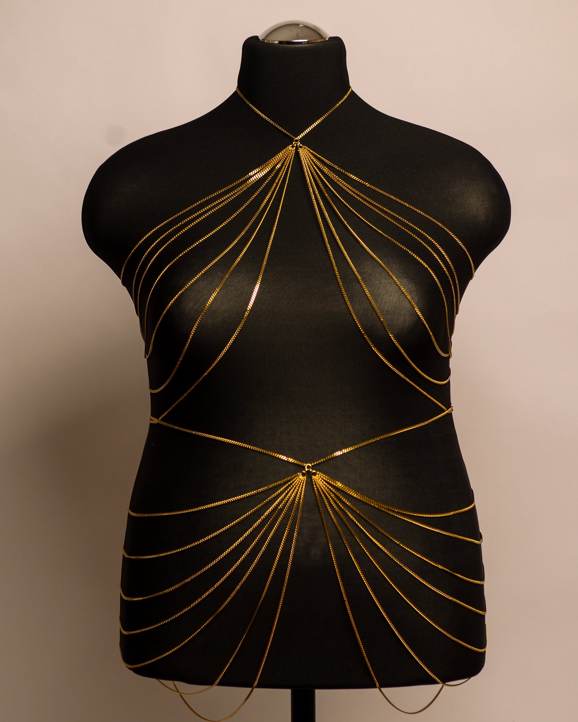 After Dark Belt stainless steel body chain handgemaakt op maat
