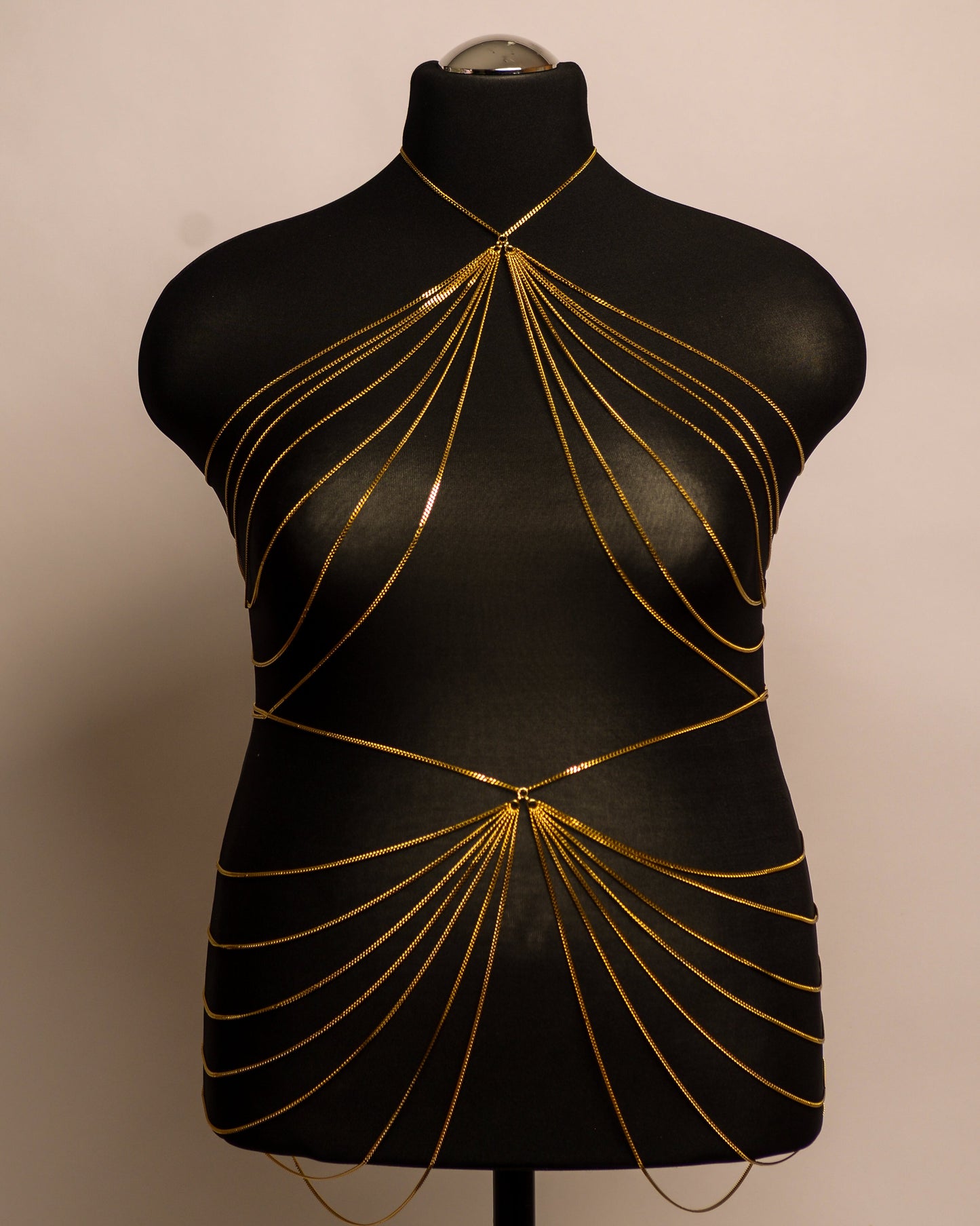 After Dark Belt stainless steel body chain handgemaakt op maat