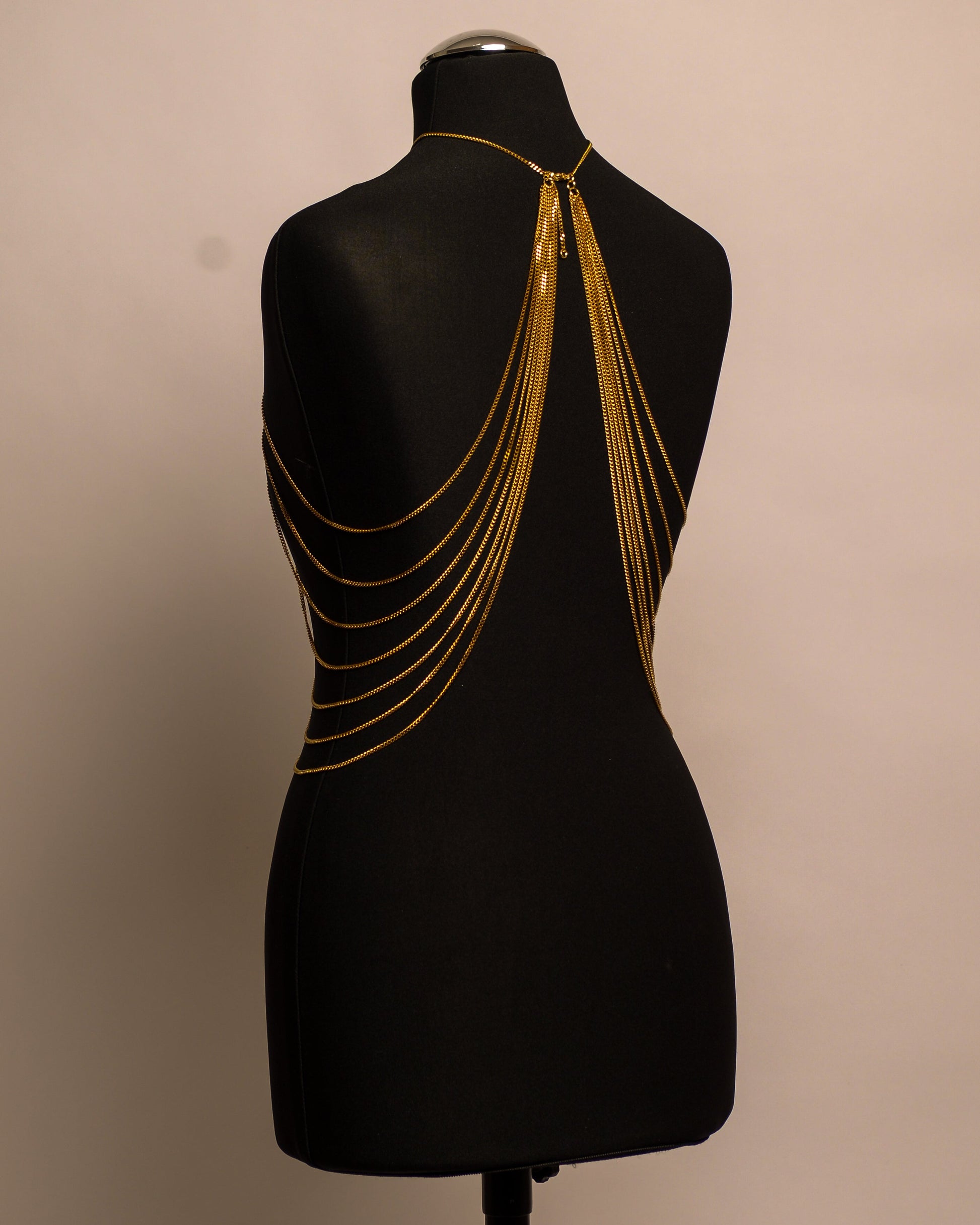 After Dark Top stainless steel body chain handgemaakt op maat