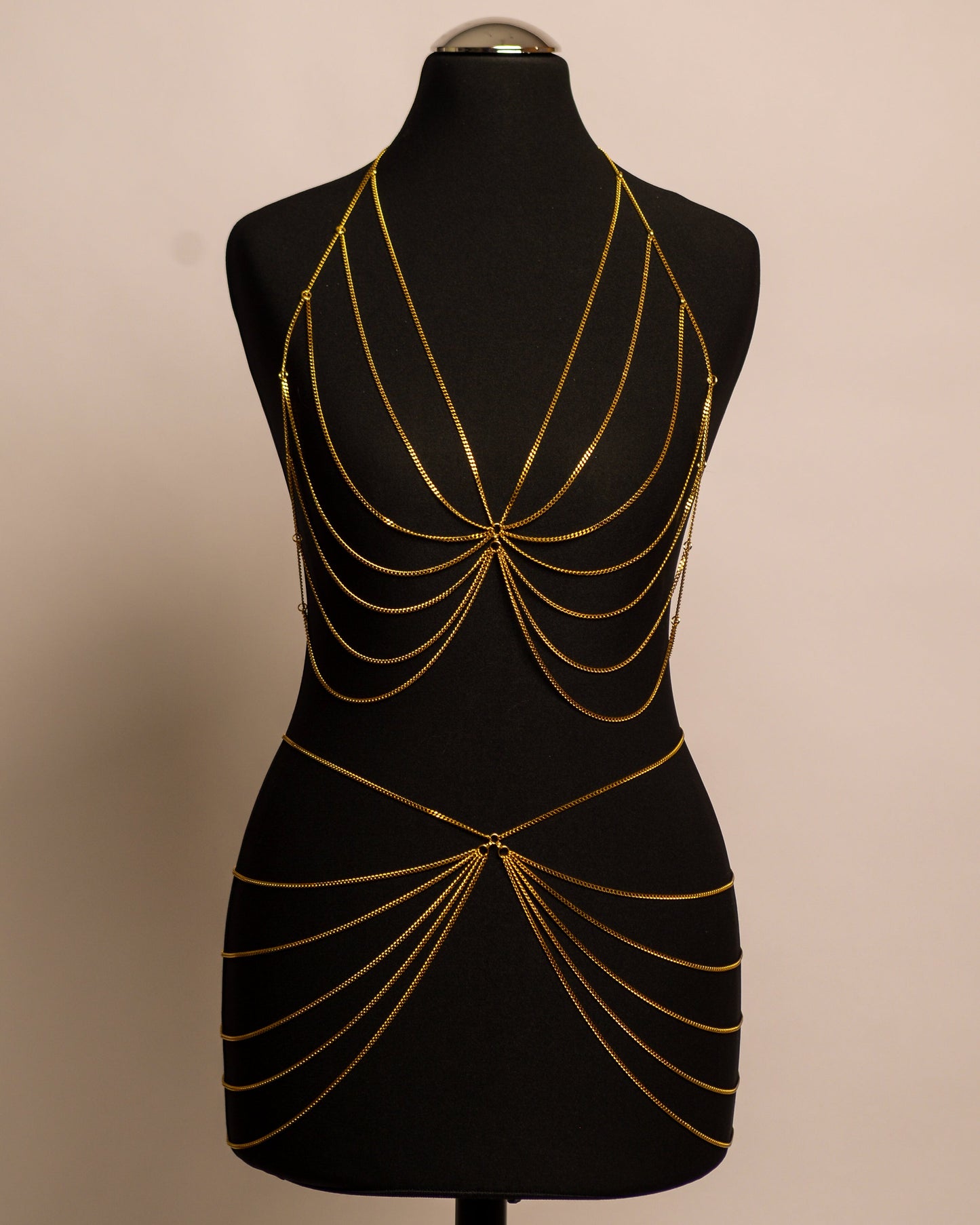 Butterfly Belt stainless steel body chain handgemaakt op maat