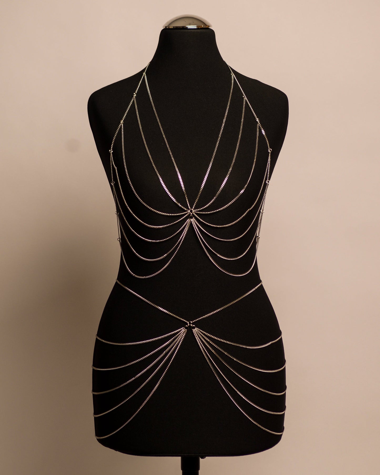 Butterfly Belt stainless steel body chain handgemaakt op maat