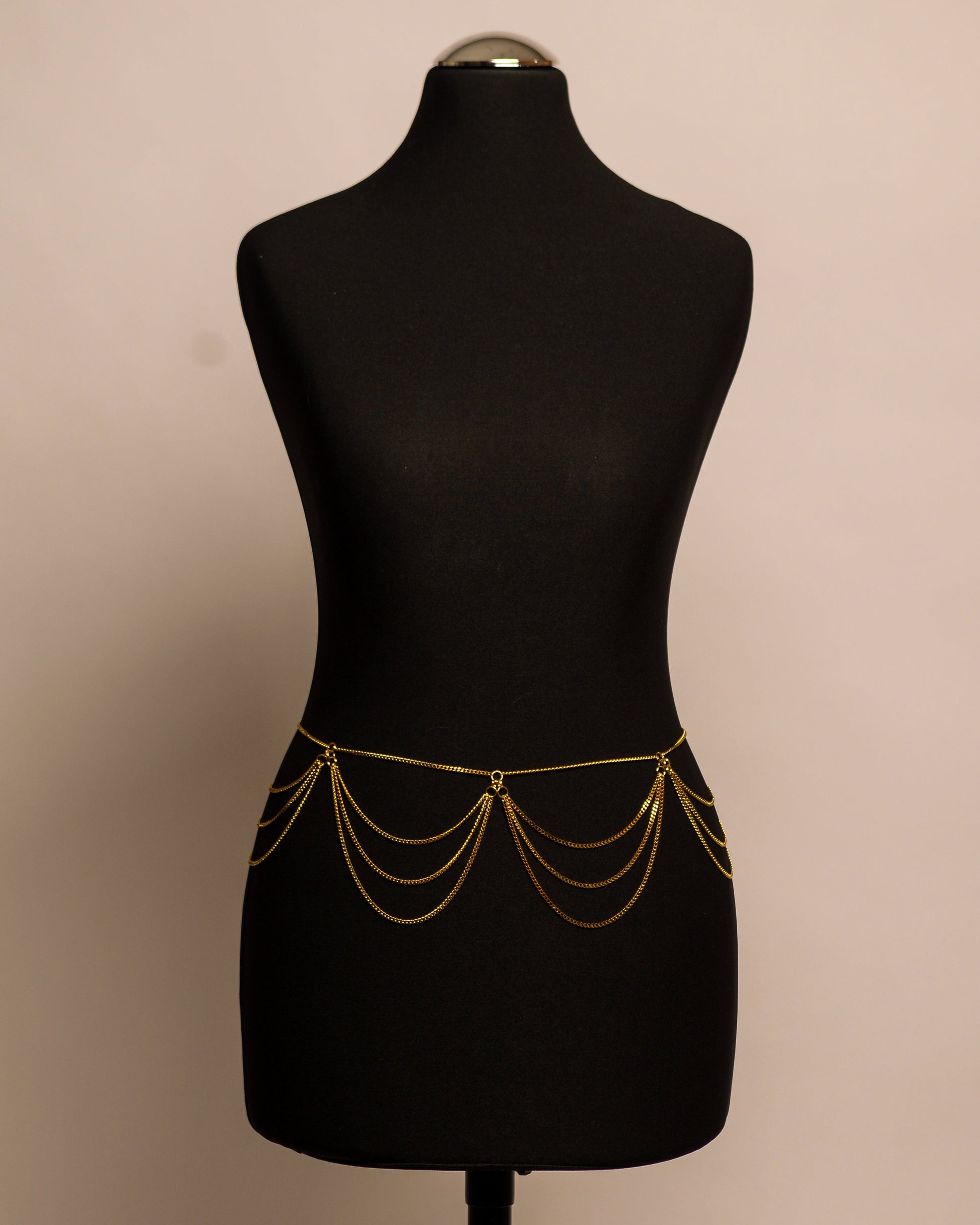 Dahlia Belt stainless steel body chain handgemaakt op maat