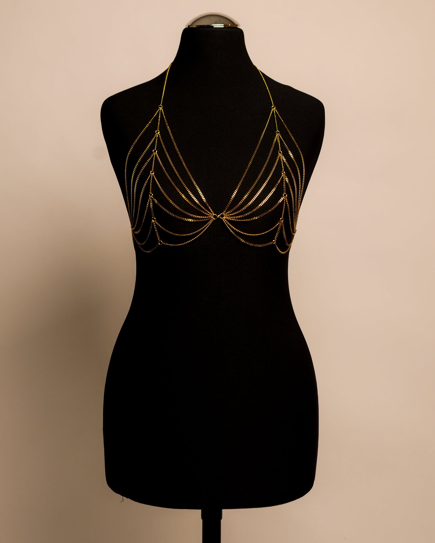 Diamond Top stainless steel body chain handgemaakt op maat