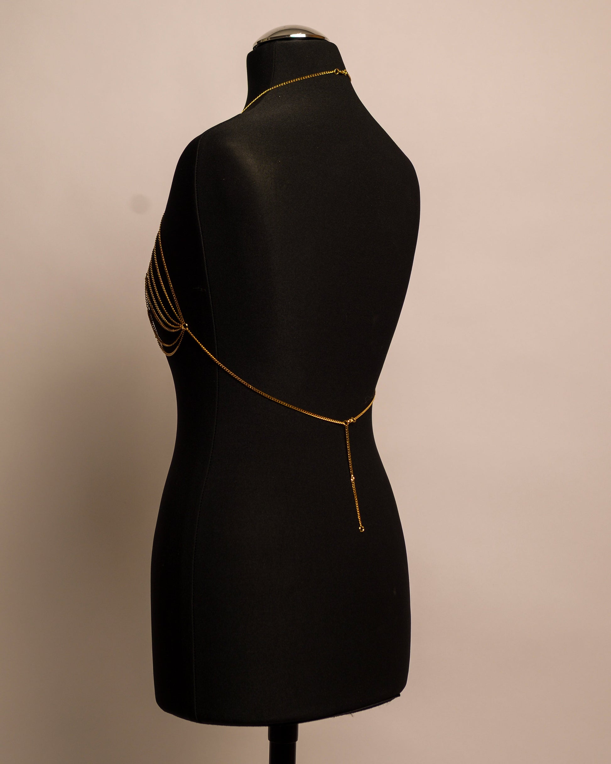 Diamond Top stainless steel body chain handgemaakt op maat