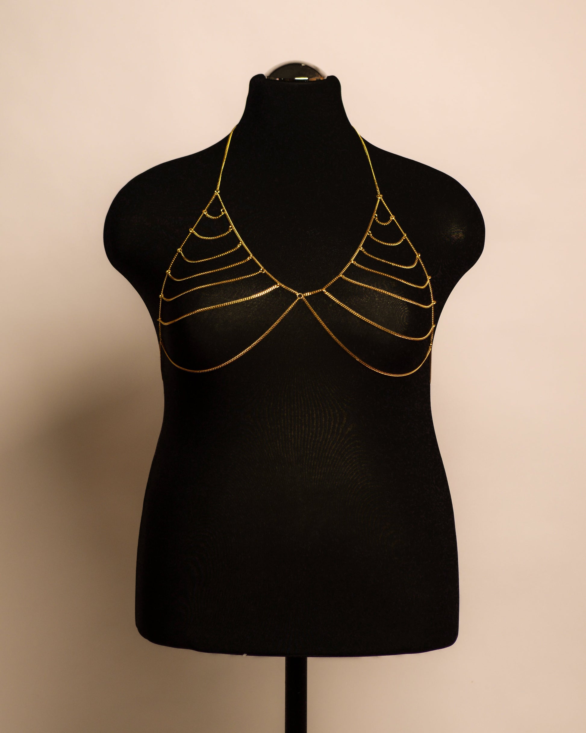 Midnight Top stainless steel body chain handgemaakt op maat