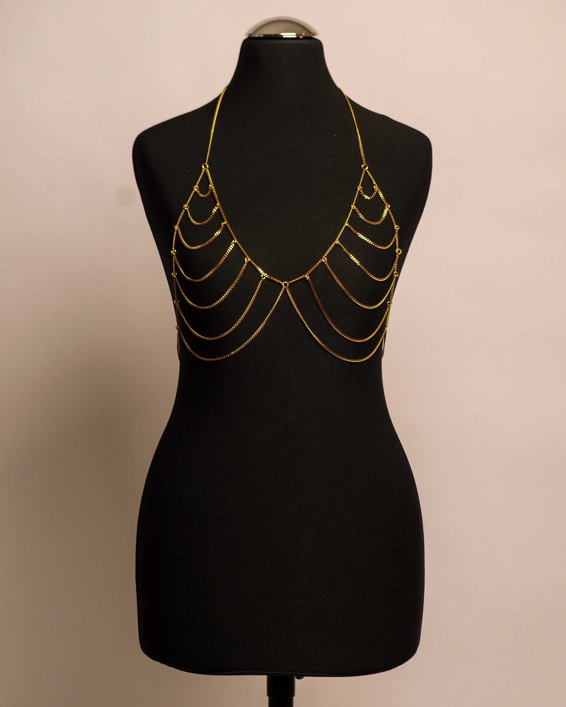 Midnight Top stainless steel body chain handgemaakt op maat
