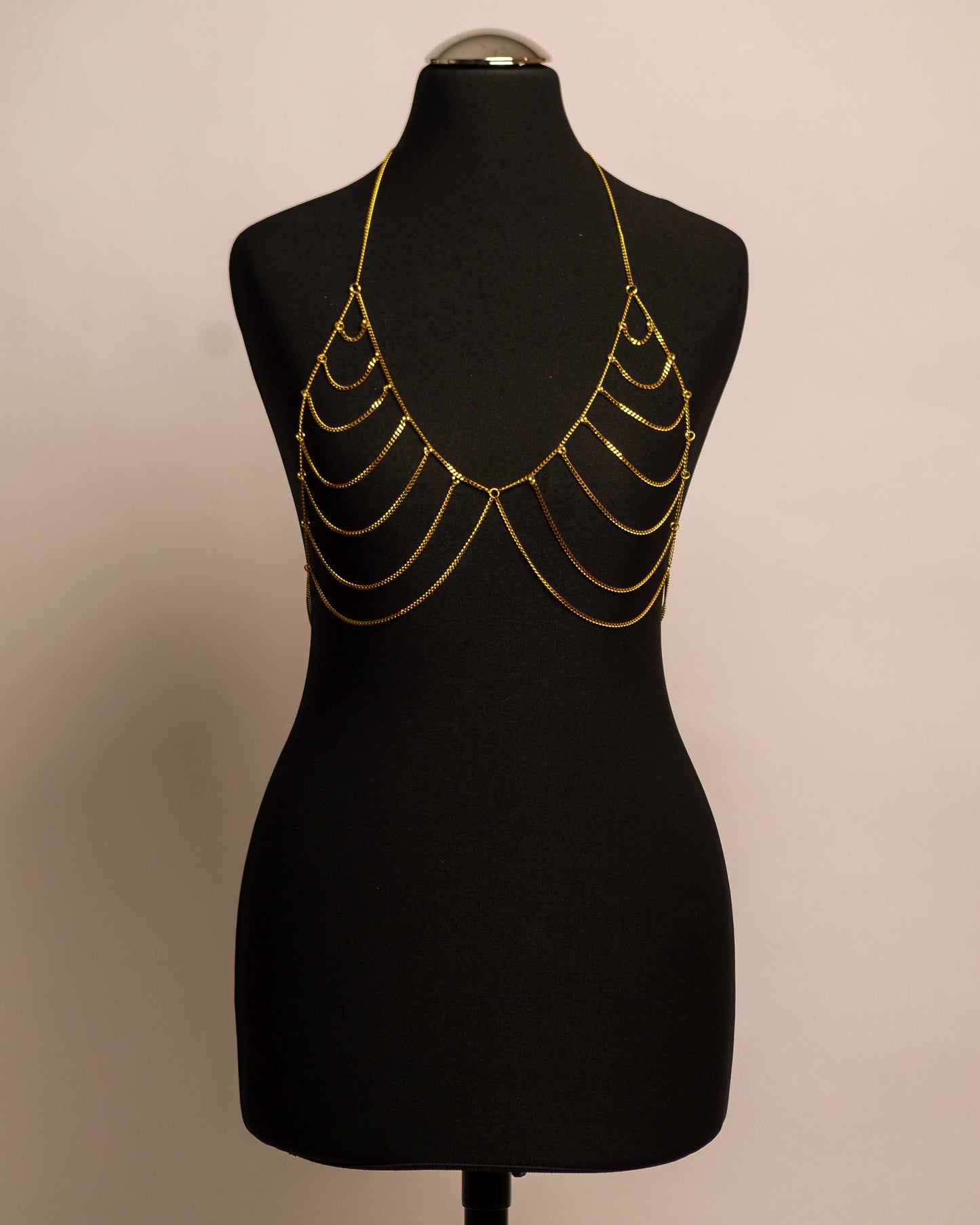 Midnight Top stainless steel body chain handgemaakt op maat