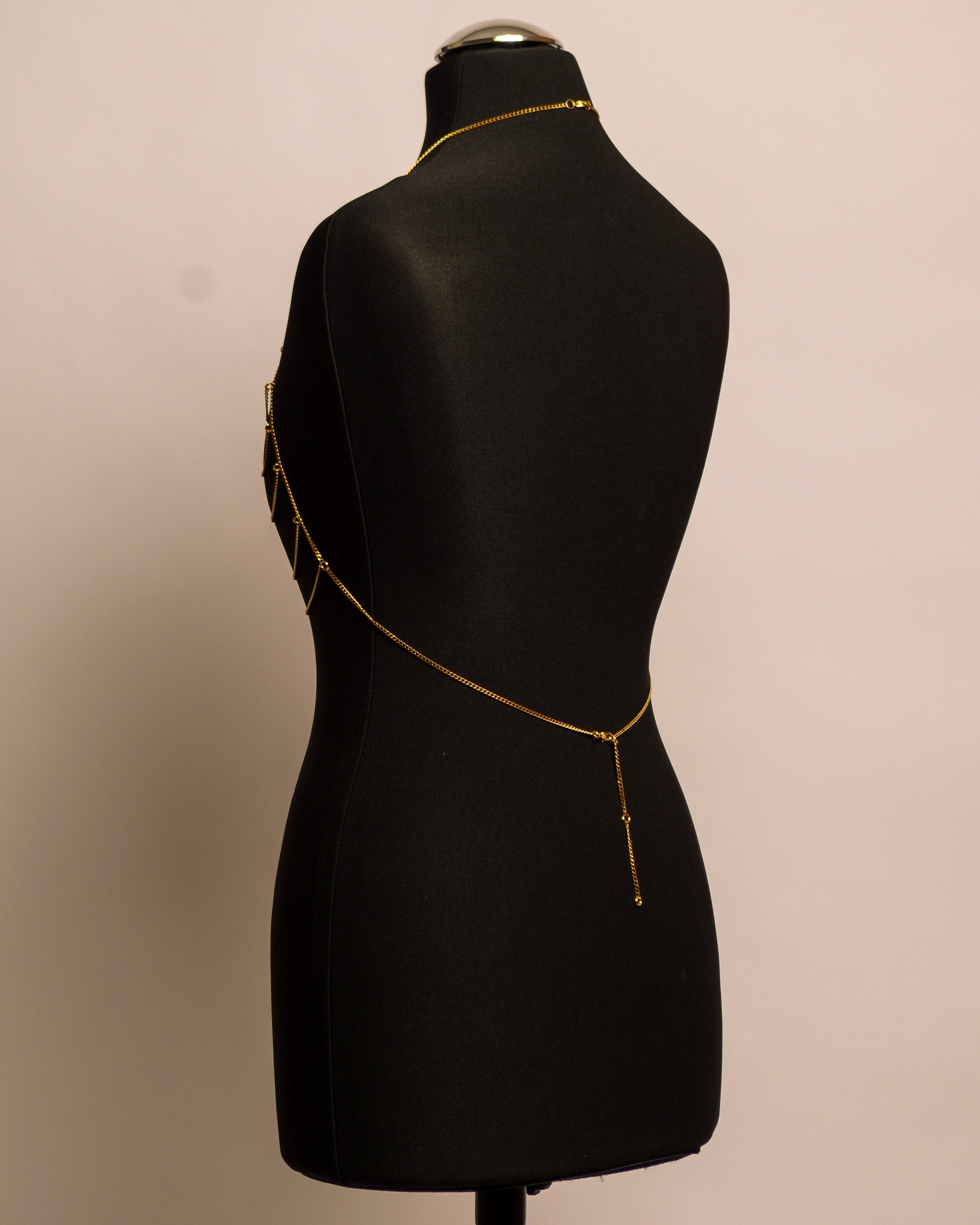 Midnight Top stainless steel body chain handgemaakt op maat