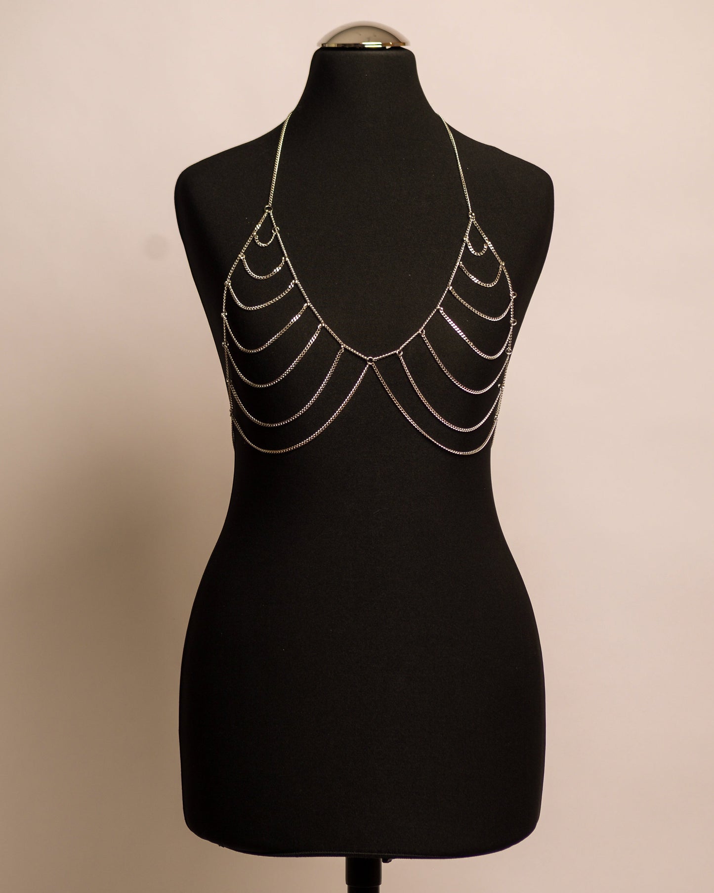 Midnight Top stainless steel body chain handgemaakt op maat