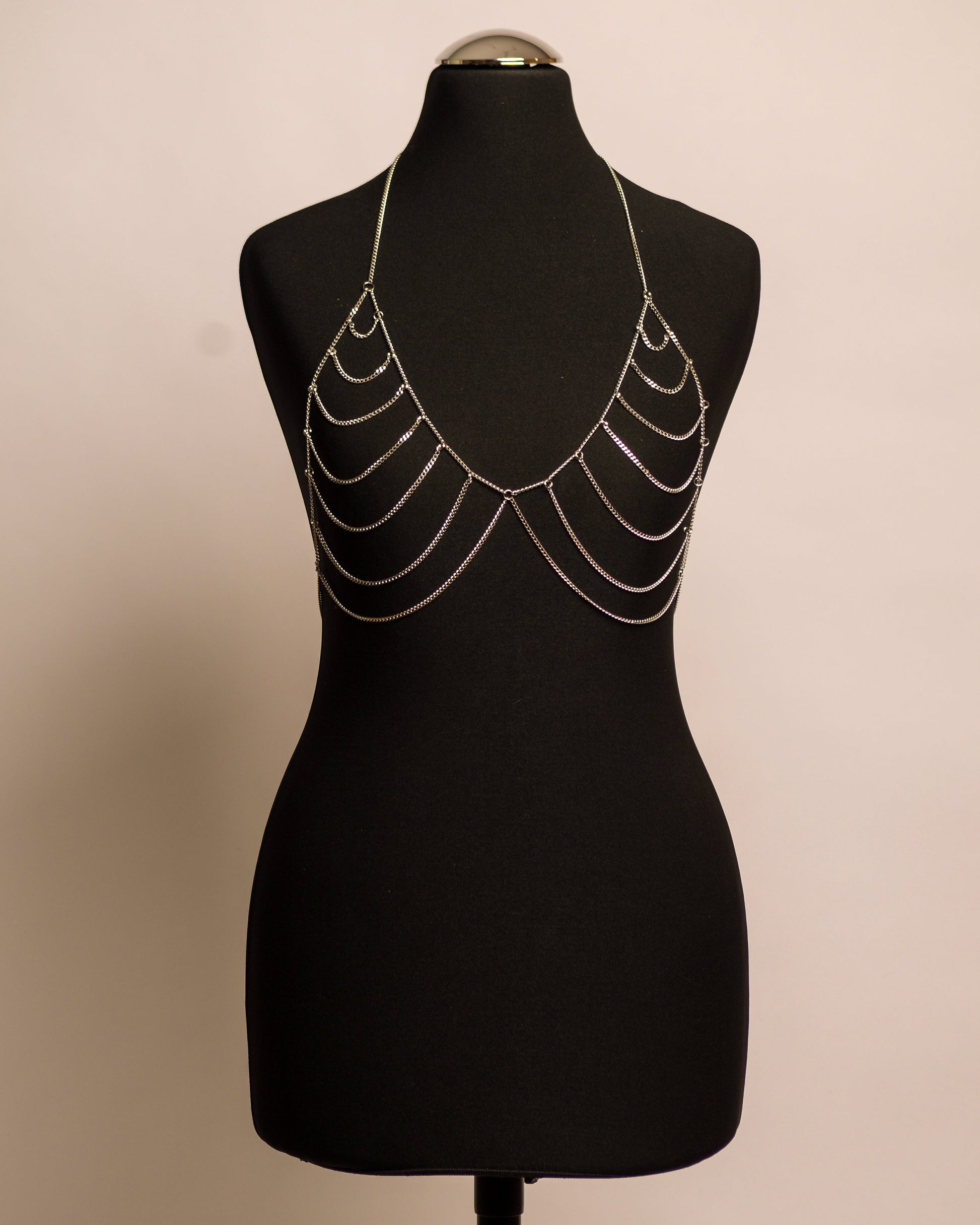 Midnight Top stainless steel body chain handgemaakt op maat