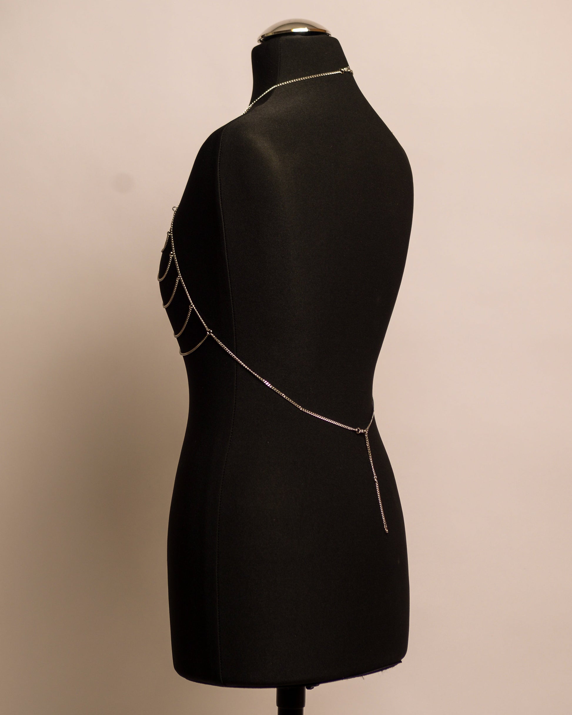 Midnight Top stainless steel body chain handgemaakt op maat