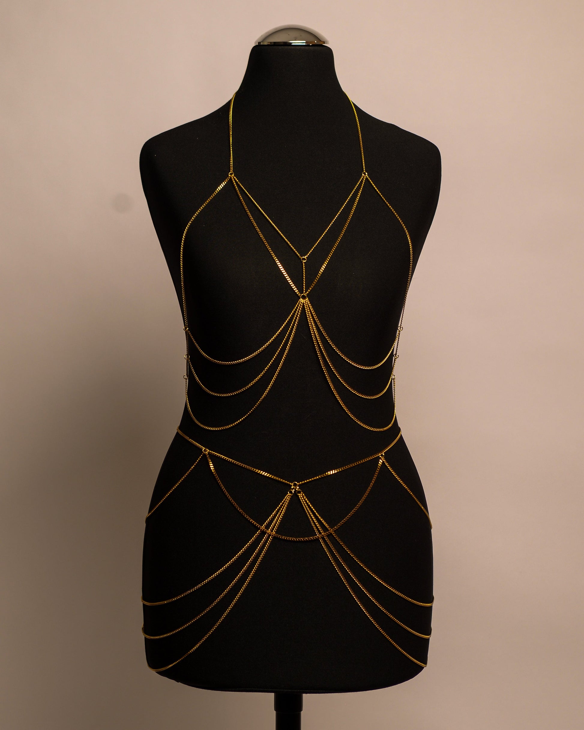 Moon Top stainless steel body chain handgemaakt op maat